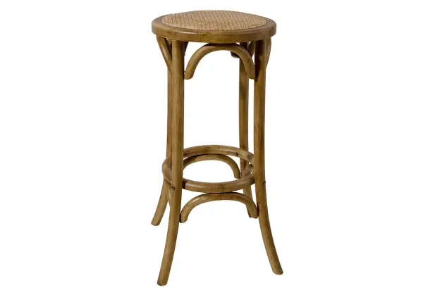Taburete bar roble natural sin respaldo