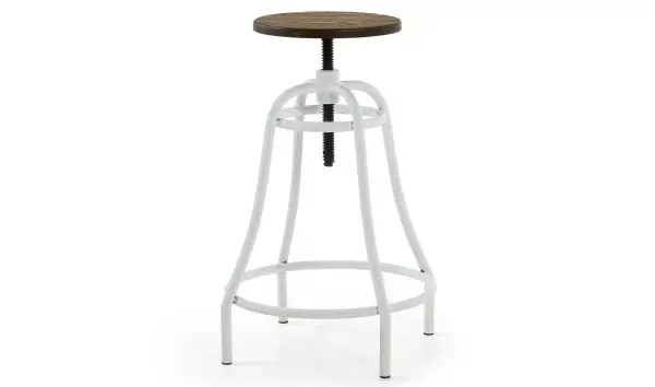 Taburete blanco vintage Malibu