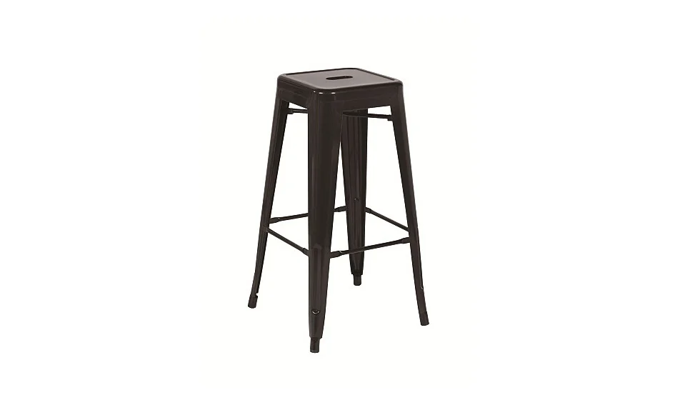 Taburete en acero negro industrial