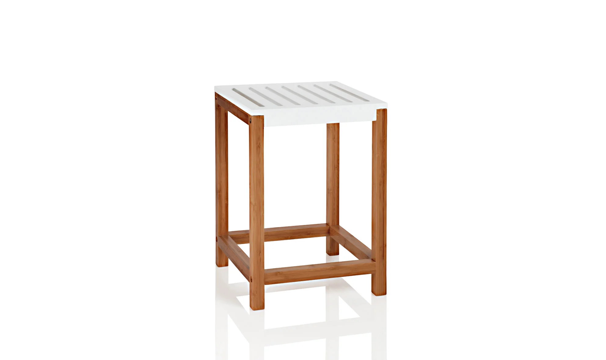 Taburete en madera blanco