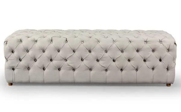 Taburete pie de cama lavardens vintage Artisan tufted