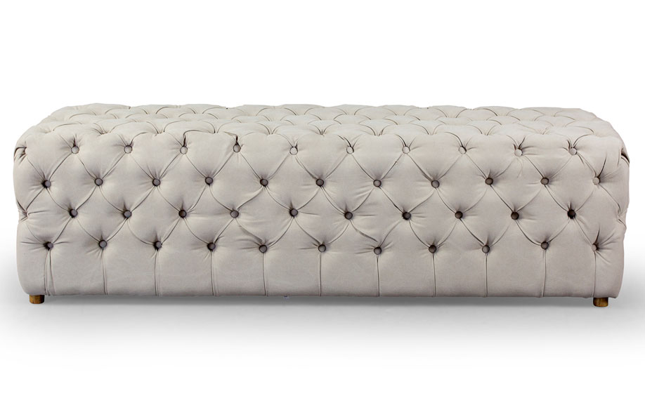 Taburete pie de cama lavardens vintage Artisan tufted