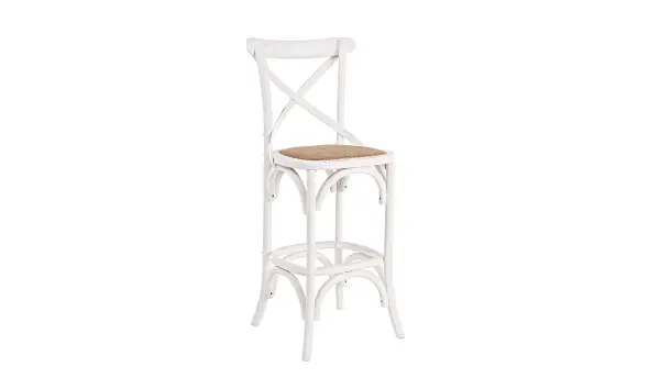 Taburete vintage cross blanco