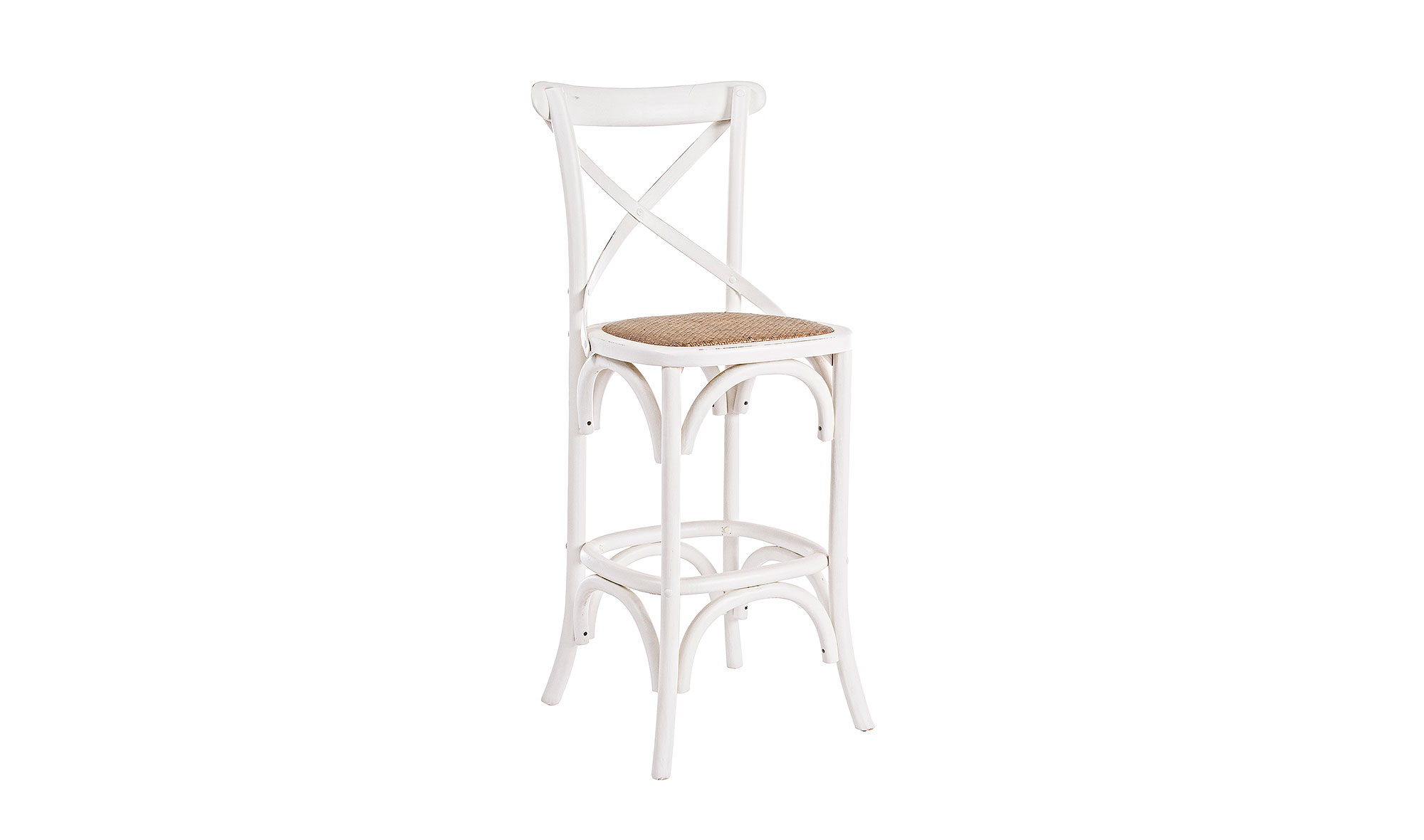 Taburete vintage cross blanco