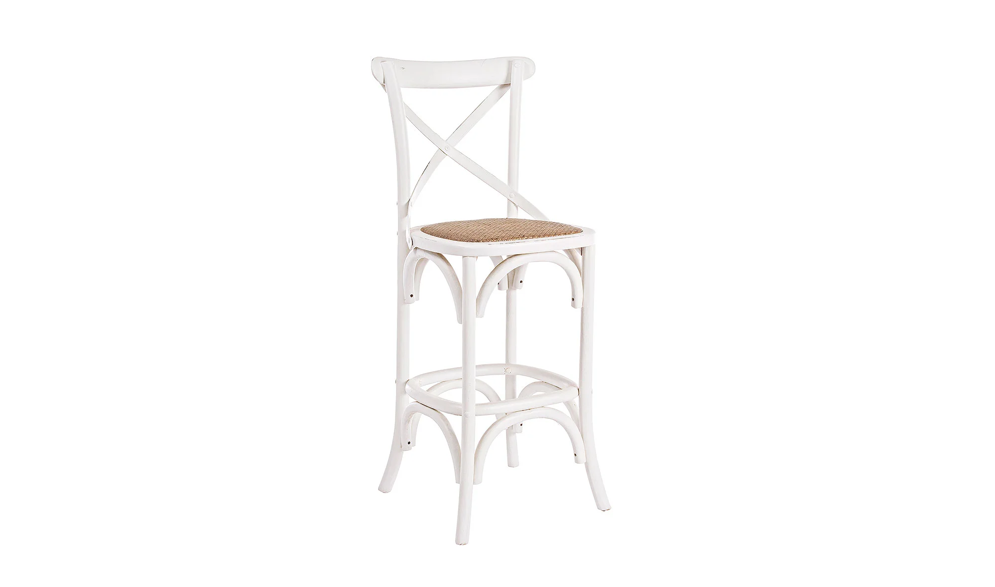 Taburete vintage cross blanco