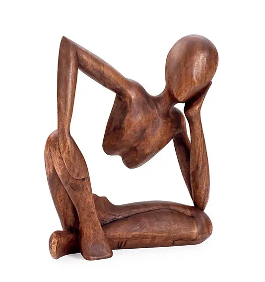 Talla de Madera Pensador