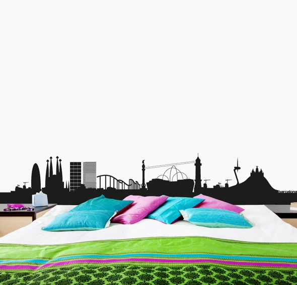 Vinilo barcelona skyline