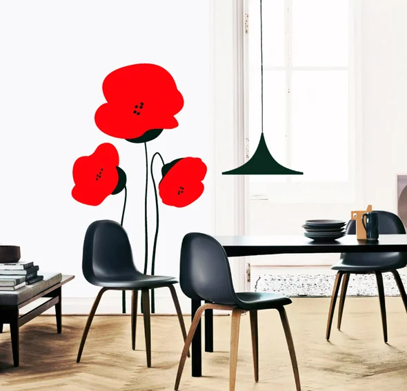 Vinilo japanese poppies