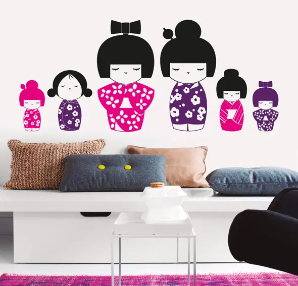 Vinilo kokeshi dolls
