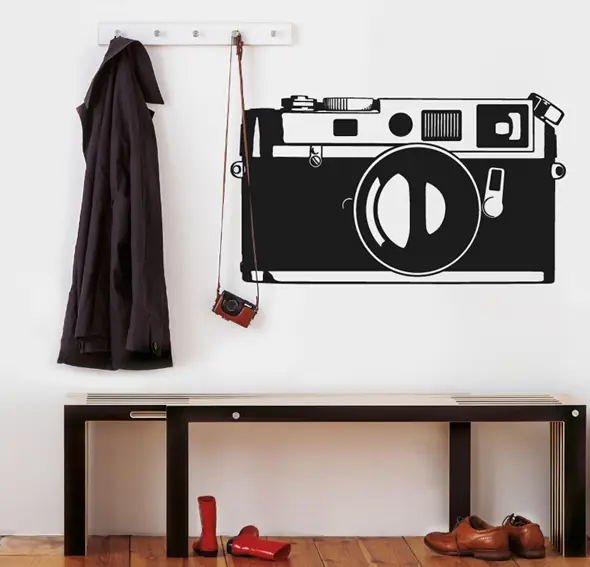Vinilo vintage camera