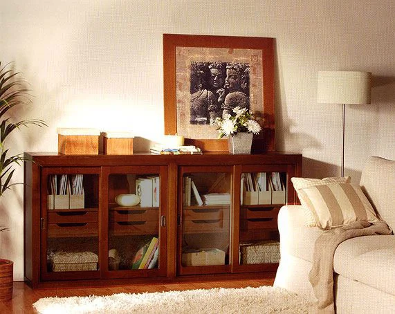 Vitrina con cajones Colonial sencilla Seri