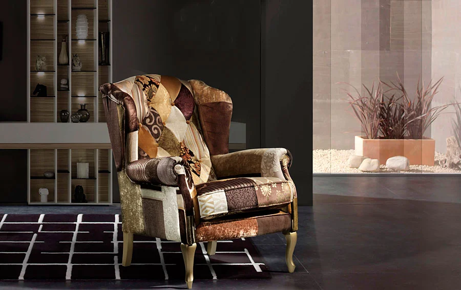 Orejero Patchwork capitone Oro