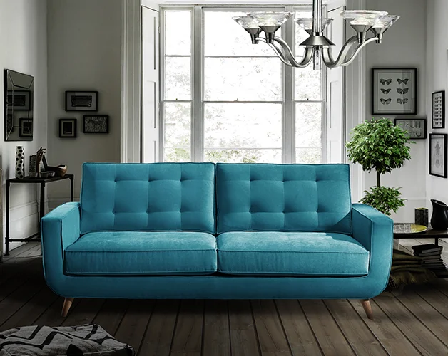 Sofá Sterling Cooper Retro Turquesa