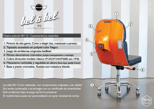 Silla Giratoria Vespa Vintage