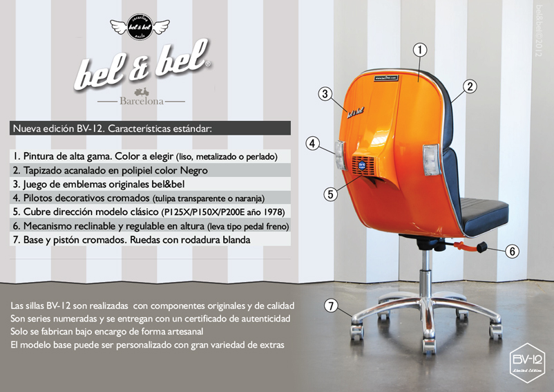 Silla Giratoria Vespa Vintage