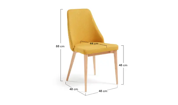 Silla mostaza nórdica Rosie