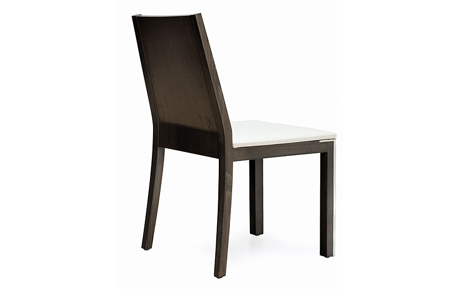 Silla moderna tapizada blanco