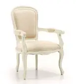 Sillón Louis Blanco Tapizado