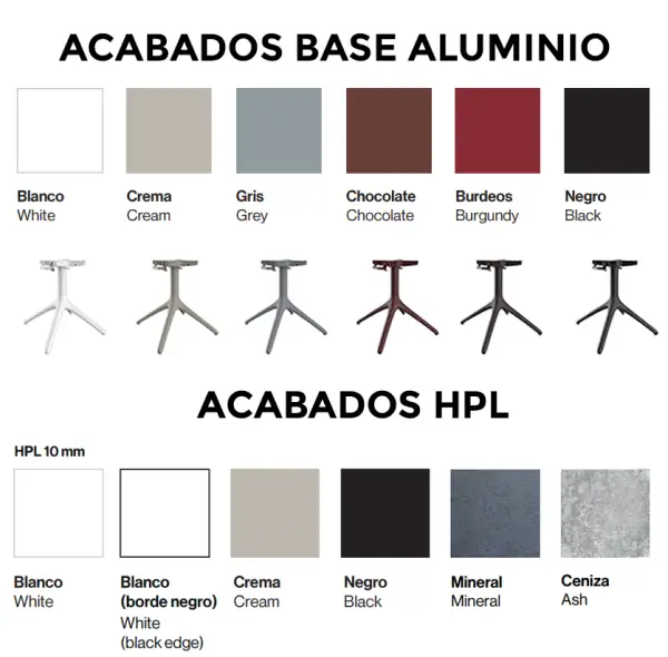Mesa baja cuadrada abatible Uni de 50 Mowee