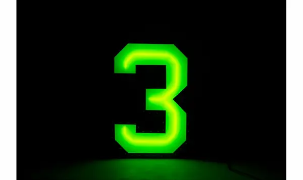 Aplique número 3 color verde