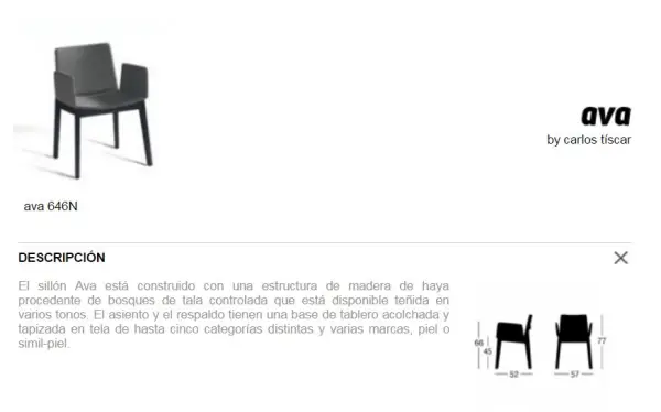 Sillón Ava by Carlos Tiscar