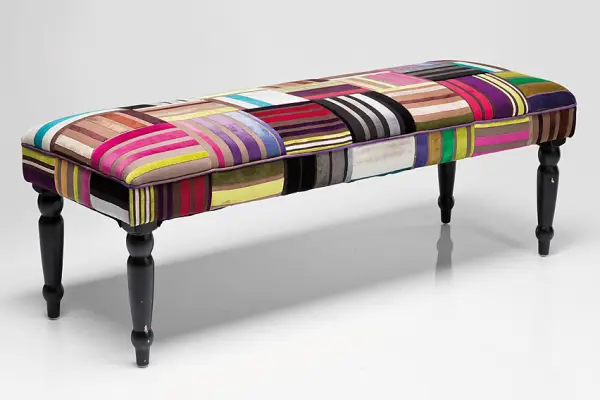 Banco Vintage Patchwork Rayas