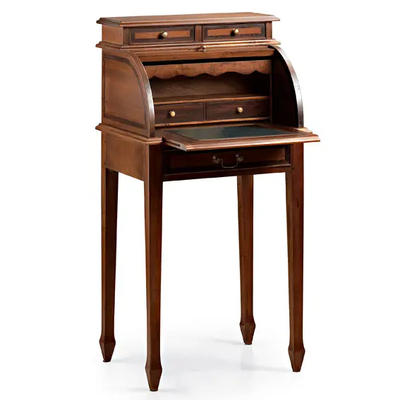 Bureau pequeño con persiana y bandeja Vintage