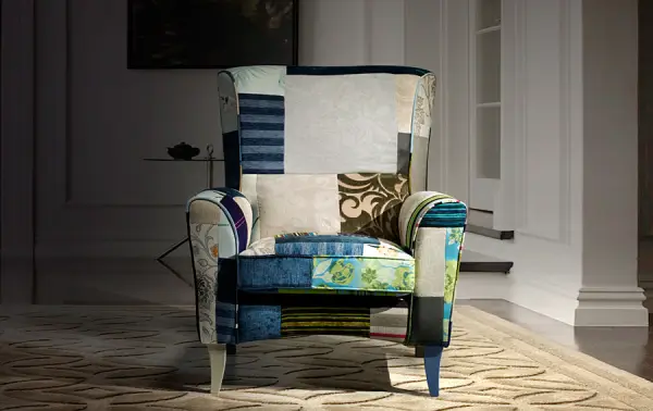 Butaca Evoli Patchwork Azul