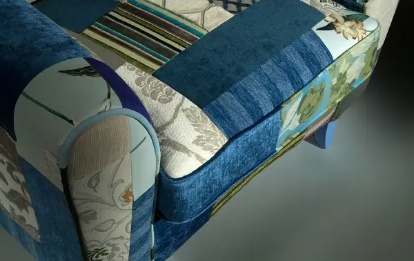 Butaca Evoli Patchwork Azul