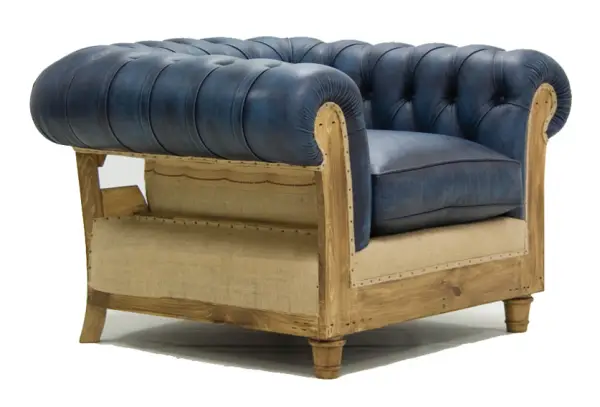 Sillón azul chesterfield Chesire