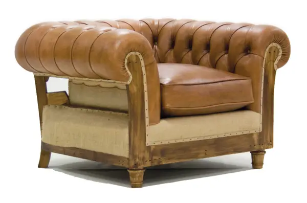 Sillón marrón chesterfield Chesire