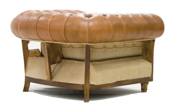Sillón marrón chesterfield Chesire