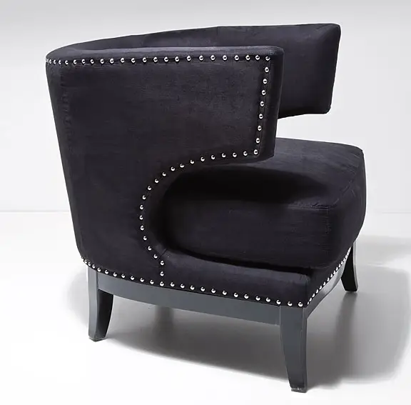 Butaca Vintage Negra Art Deco