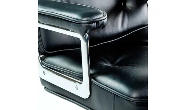Silla de despacho regulable piel metal