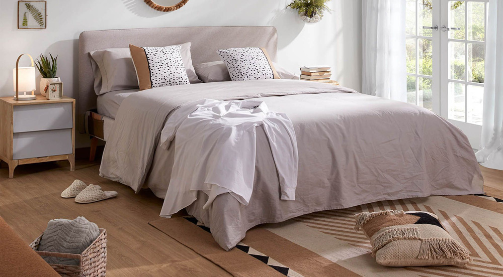Cabecero desenfundable beige Dyla Kave Home Cabecero desenfundable beige Dyla Kave Home