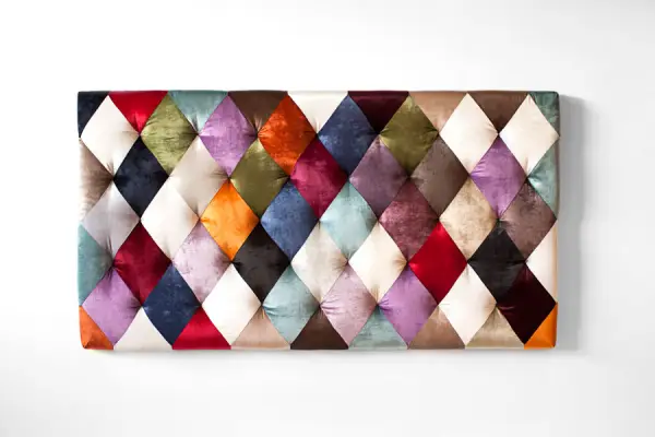 Cabecero patchwork rombos