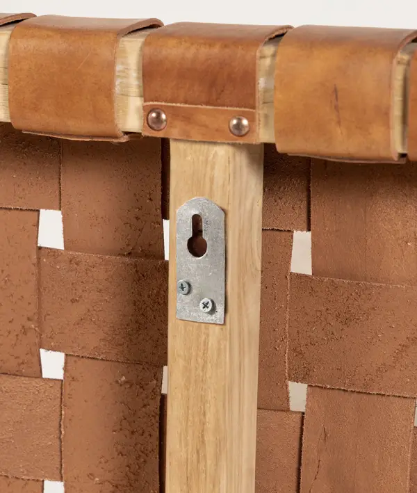 Cabecero madera maciza y piel Calixta