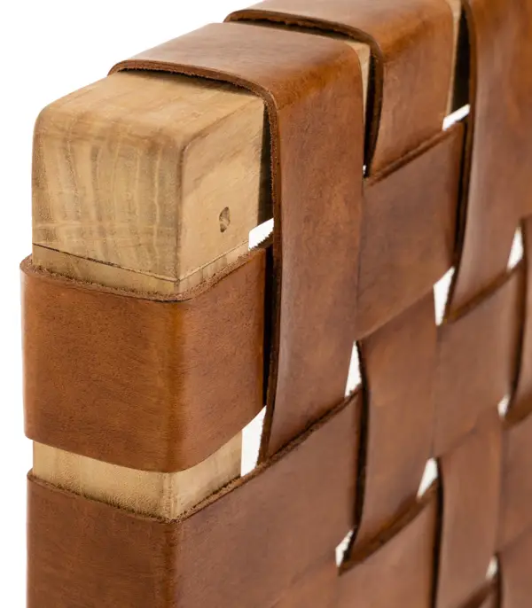 Cabecero madera maciza y piel Calixta