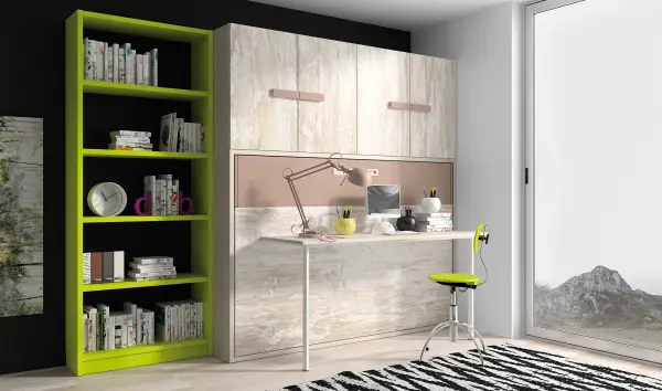 Cama abatible con litera vintage