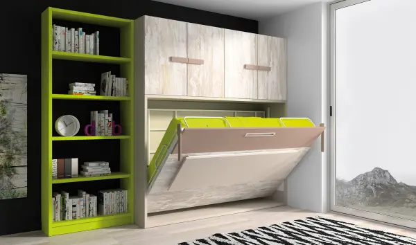 Cama abatible con litera vintage