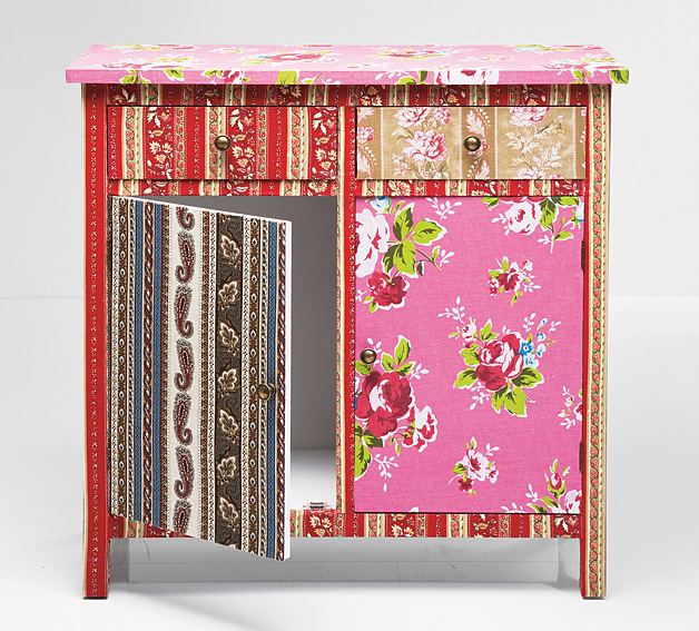 Comoda 2 Cajones 2 Puertas Patchwork