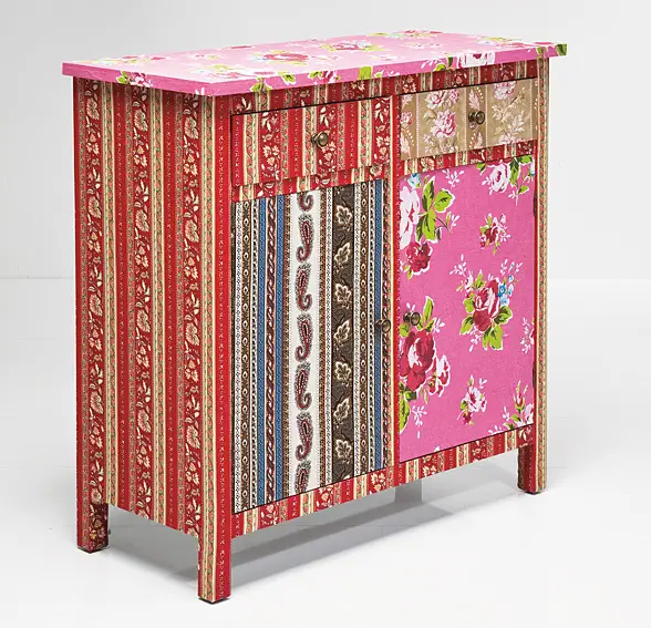 Comoda 2 Cajones 2 Puertas Patchwork