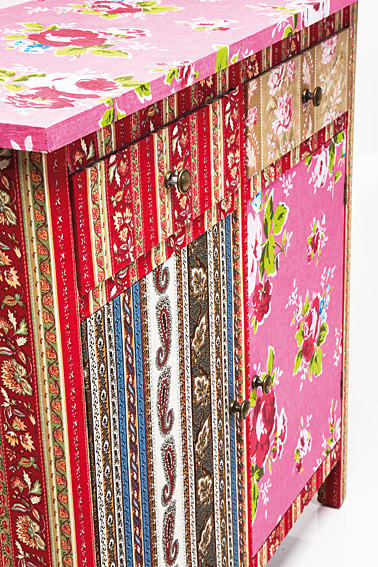 Comoda 2 Cajones 2 Puertas Patchwork