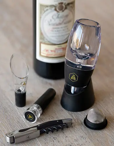 Conjunto regalo de 4 accesorios aireador de vino