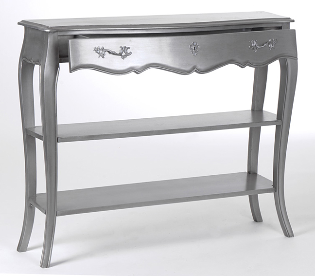 Consola 2 estantes Vintage argente Murano