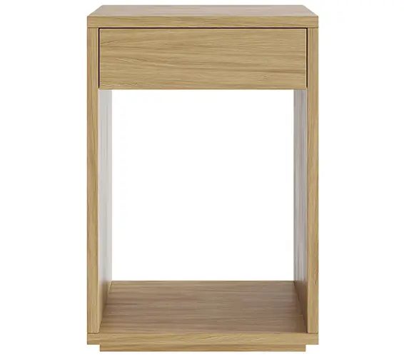 Consola estrecha 1 cajón roble nórdica Osaka