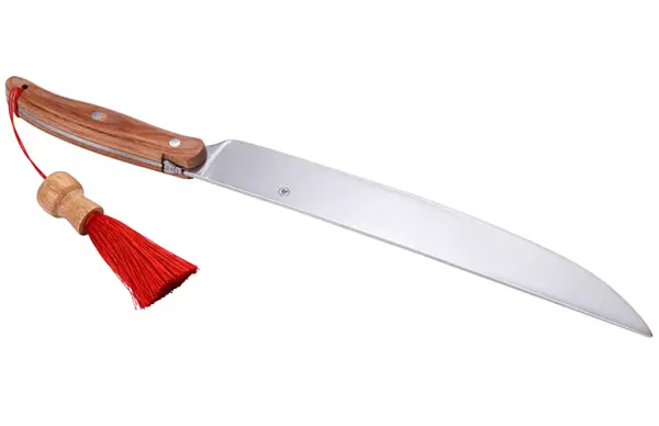 Cuchillo sable madera pakka oscuro