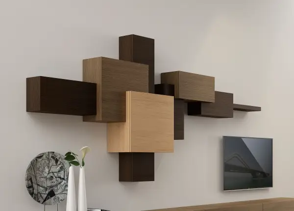 Estantería Moderna Cubista
