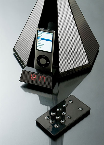 Lampara Diva con dock para Ipod y altavoces