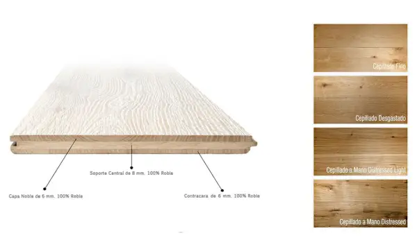 Tarima valencia plus de gran formato de roble Lignum Elite - Platinum Collection